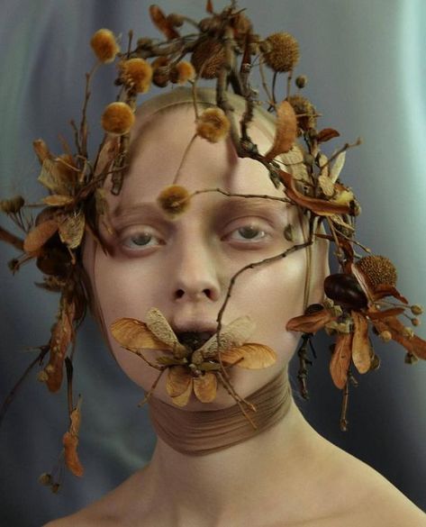 mutable - the anticipation of movement and change (from season to season)  make-up: alex box 영감을 주는 캐릭터, Anthropology, Photography Inspo, Drawing People, Headdress, Art Direction, Character Inspiration, Photography Inspiration, Headpiece