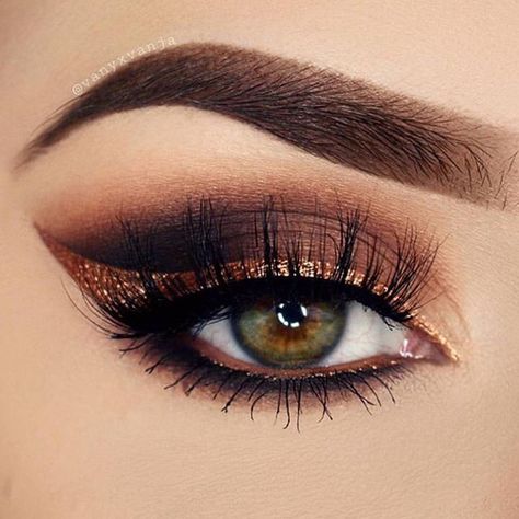 pinterest: grungekayla ❁ Machiaj Smokey Eyes, Urban Decay Eyeliner, Maquillage Yeux Cut Crease, Mehron Makeup, Brown Makeup, Makijaż Smokey Eye, Brown Eyeshadow, Eye Makeup Tips, Fall Makeup