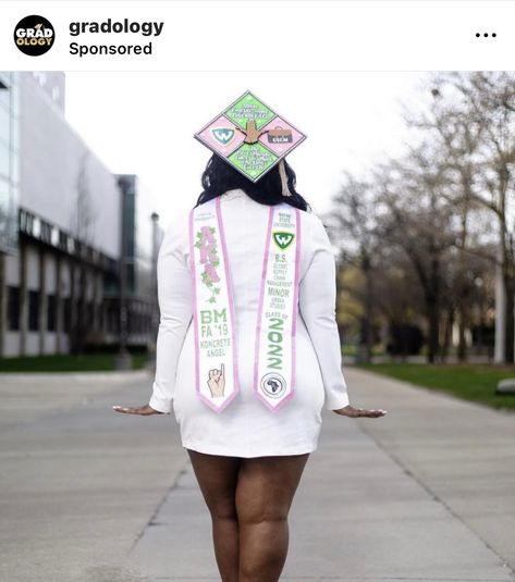 Nurse Grad Stole, Graduation Pictures Black Women Nursing, Black Nurse Grad Pictures, First Gen Graduation Stole, Spelman College Graduation Pictures, Grad Stoles, Nursing Graduation Pictures, College Graduation Photoshoot, Graduation Stole