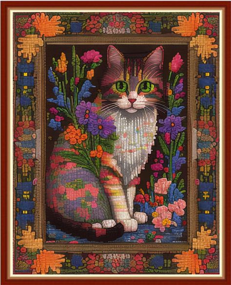 PRICES MAY VARY. 【Size and Packing】15.7x19.7 inch(40x50 cm) 1 x pre-printed cross stitch cloth, 1 x English instruction manual, 1 x cross stitch drawing, 2 x needles, enough thread already sorted (extra 30% embroidery thread) 【Suitable for beginners】The manual includes embroidery diagrams and preset canvases, teaching you how to handle embroidery threads, printing patterns, and complete tools. It is suitable for children, adults, and beginners. You only need to follow the preset path to complete Stamped Cross Stitch Kits, Stamped Cross Stitch, Stitch Drawing, Cross Stitch Thread, Embroidery Threads, Cat Flowers, Needlepoint Kits, Embroidery Kit, Pattern Fabric