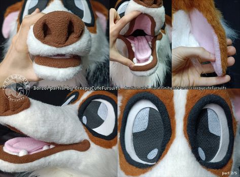 Our first finished mini partial set - Borzoi!!! Here's collages where you can see everything in detail About the work: Head with big eyes has good view, no blind spot in the middle ���👀 The inside of the mask is processed (it'll be neater in future works) Magnet attached tongue, you can make any extra Foam base, easy to put on and take off, crashproof and softy to hug Paws mittens without movable fingers Tail with rigid belt attachment allow to wig it and wear on any of your own belts Fursuit Partial, Good View, Wolf Dog, So Creative, Blind Spot, Big Eyes, Belts, Mask, Dogs