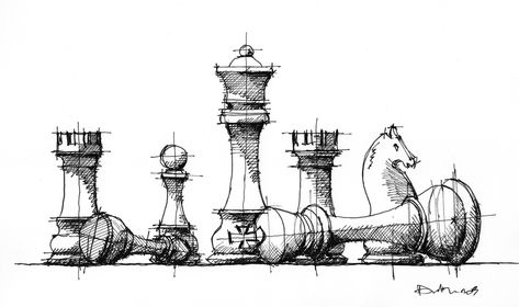 Checkmate | Flickr - Photo Sharing! Mumbai Photos, Chess Piece Tattoo, Chess Tattoo, Object Drawing, Perspective Drawing, Drawing Lessons, Chess Pieces, Tattoo Stencils, Judo