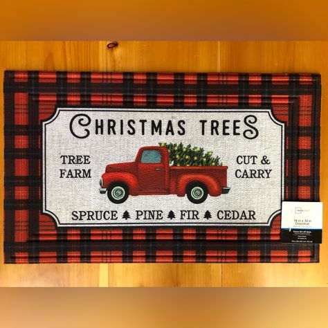 Plaid Christmas Trees, Christmas Tree Black, Holiday Candle Holders, Cedar Stain, Sugar Skull Halloween, Ghost Candles, Fall Throw Pillows, Plaid Christmas Tree, Christmas Doormat