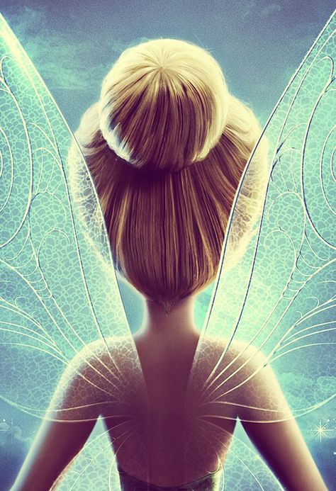 Back view of Tinker Bell Tinkerbell Wings, Dark Disney, Karakter Disney, Wallpaper Tumblr, Disney Fairies, Art Disney, Tinker Bell, Disney Quotes, Disney Films