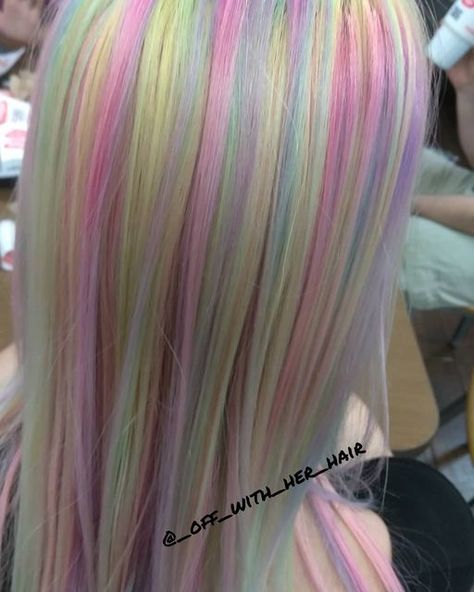 Pastel Rainbow Hair, Pulp Riot Hair, Cute Hair Colors, Dyed Hair Inspiration, Pretty Hair Color, Hair Stylies, Hair Brained, Unicorn Hair, Haircut And Color