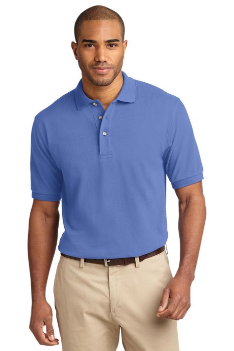 Blue Polo Shirt, Port Authority, Blue Polo, Billionaire Boys Club, Pique Polo Shirt, Short Sleeve Polo, Mens Polo Shirts, Sports Shirts, Combed Cotton