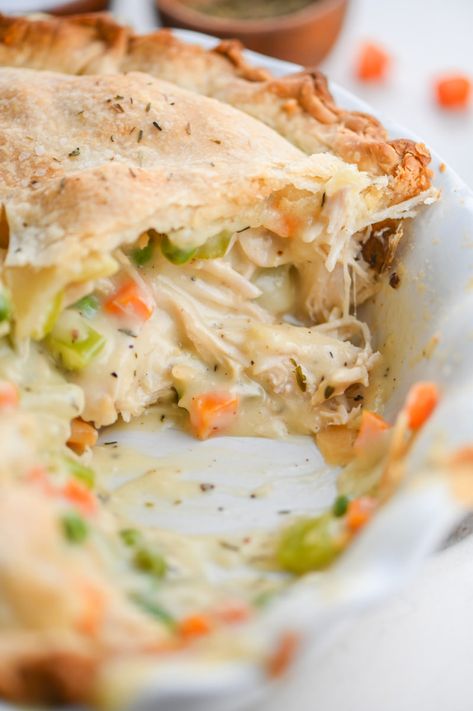 Low Sodium Chicken Pot Pie, Herb Gravy, Freezer Meal Recipes, Classic Savory, Italian Pork, Chicken Pot Pie Filling, Homemade Chicken Pot Pie, Pot Pie Filling, Buttery Pie Crust