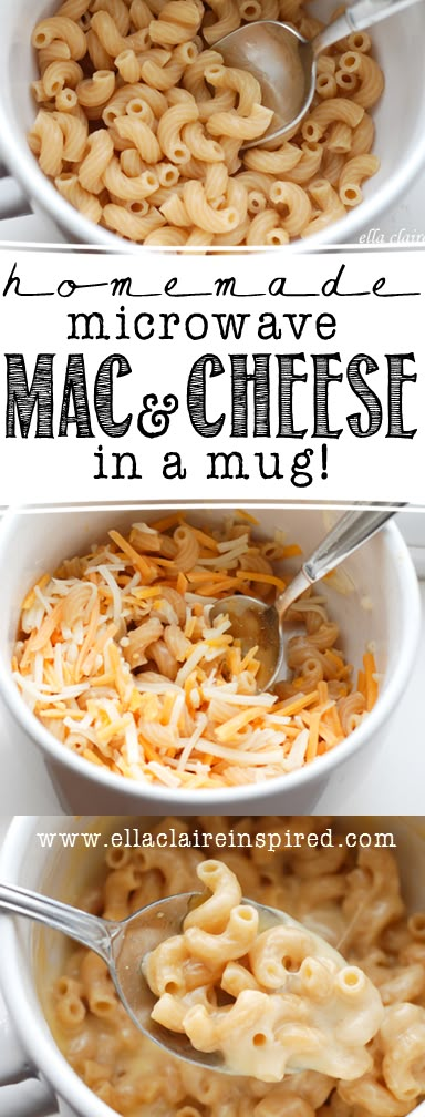 Now you do not have to eat the processed crap. Make a single serving of homemade Macaroni and Cheese in your microwave! This is the best recipe! So quick and easy to make without all of the chemicals from the boxed variety. And it is seriously SO creamy and good! Macncheese Recipe, Netflix Night, Homemade Macaroni And Cheese, Mug Meals, Mug Recipes, Mug Cakes, Mac Cheese, Think Food, Microwave Recipes