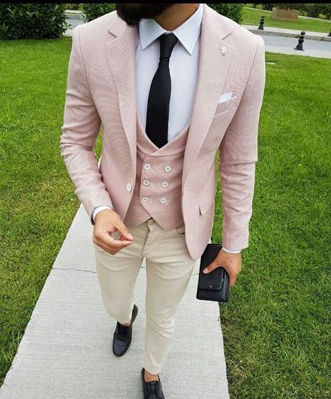 If you want to impress then dress the best way possible. The dressing is not just an art but a flair to present yourself to the world. Since the wedding season is approaching, check out the top trendy wedding outfits for men in India. #wedding #weddingdress #weddingdressformen #mensoutfit #royaloutfit #weddingoutfits #mensclothing #thewandererindia Beige Men Suit, Trendy Wedding Outfits, Wedding Outfits For Men, Peach Suit, Male Neck, Suit Groomsmen, Birthday Wear, Beige Pants Men, Suit Length