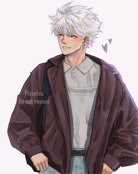 HxH Killua Fanart - Happy birthday! Killua Aged Up Fanart, Killua Zoldyck Fanart Older, Killua Older Fanart, Killua Aged Up, Killua Grown Up, Older Killua Fanart, Older Killua, Killua Fanart, Hxh Killua