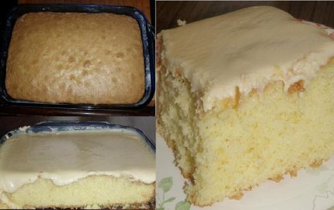 Granny’s Old Fashioned Butter Cake with Butter Cream Frosting | GrannysFavorites Easy Vanilla Cake Recipe From Scratch, Donkey Basketball, Vintage Desserts, Easy Vanilla Cake, Banana Pudding Poke Cake, Butter Cakes, Pudding Poke Cake, Easy Vanilla Cake Recipe, Butter Cream Frosting