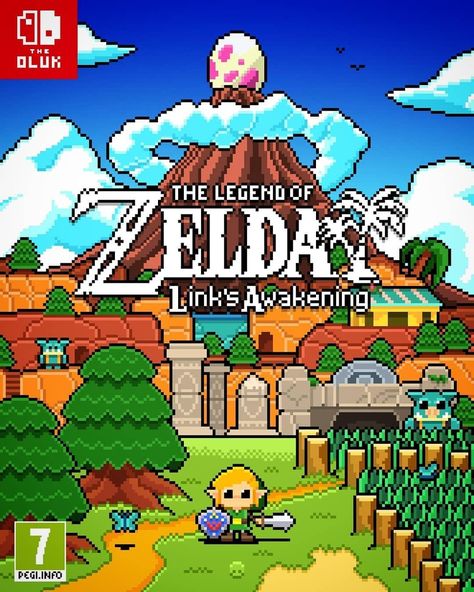 Retro Games Wallpaper, Link's Awakening, 8 Bit Art, Pixel Art Background, Pixel Art Tutorial, Pix Art, Pixel Art Games, Pixel Games, Nintendo Art