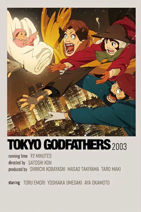 Tokyo Godfathers, Good Animated Movies, Petty Revenge, Japanese Animated Movies, New Movies To Watch, Anime Suggestions, Girly Movies, Animes To Watch, Great Movies To Watch