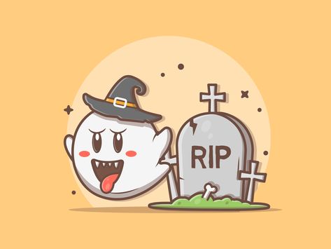 Booo!!! 👻 by catalyst Boo Mario Bros, Tamagotchi Art, Nintendo Halloween, Super Mario Halloween, Boo Mario, Funny Cartoons Drawings, Mario Boo, Mario Halloween, Luigi Mansion