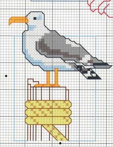 pier seagull cross stitch - Cross Stitch Seagull, Seagull Cross Stitch Pattern, Nautical Cross Stitch Patterns, Seagull Pattern, Beach Quilt, Quilt Square Patterns, Cross Stitch Love, Cross Stitch Bird, Cross Stitch Heart