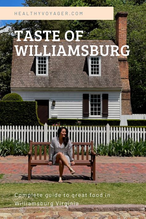 A complete guide on finding great food and drinks in Williamsburg Virginia by The Healthy Voyager #travel #eat #Drink #restaurants #bars #williamsburg #virginia #vegan Culture Cafe, Southern Road Trips, Williamsburg Virginia, Healthy Restaurant, Waterfront Dining, Road Trip Snacks, Healthy Travel, Vegan Travel, Eco Travel