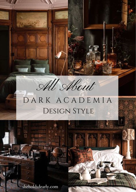 Dark Academia Design, Dark Academia Interior, Dark Academia Home, Academia Bedroom, Dark Academia Room, Academia Room, Dark Academia Style, Dark Academia Decor, Dark Bedroom