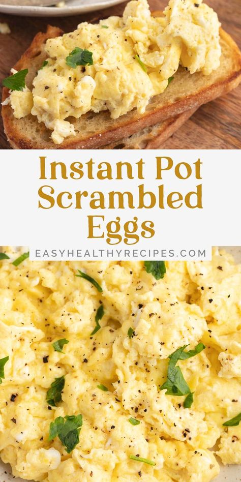 Instant Pot Scrambled Eggs, Fluffy Scrambled Eggs, Scrambled Eggs Recipe, Eggs Recipe, Easy Instant Pot Recipes, Instant Pot Dinner Recipes, Instapot Recipes, Instant Pot Pressure Cooker, How To Cook Eggs