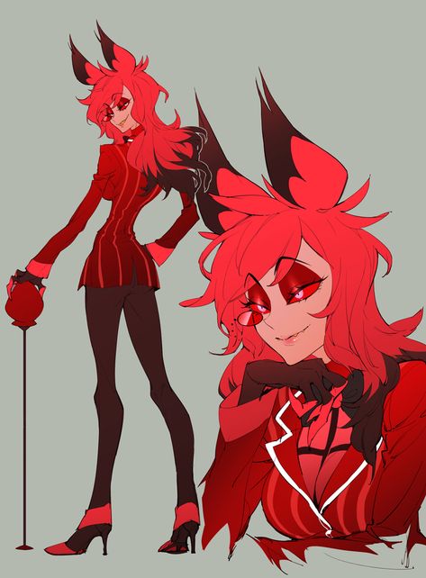 Female Alastor, Hazbin Fanart, Radio Demon, Female Demons, Monster Hotel, Alastor Hazbin Hotel, Vivziepop Hazbin Hotel, Book Drawing, Anime People