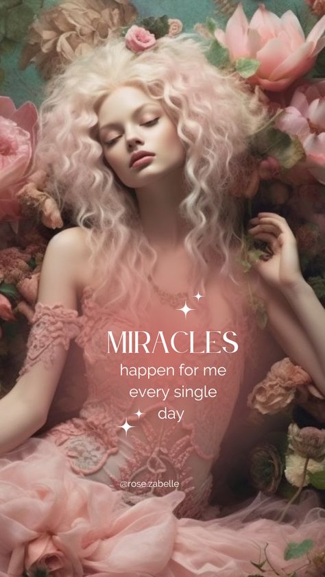 Miracles happen to me every single day affirmation #affirmations #affirmationsforwomen #manifestation #miracle #gratitude #positivequote #quotestoliveby #soul #spirit #spiritual #spirituality #spiritualawakening #spiritualgrowth Miracles Aesthetic, Miracle Wallpaper, Manifestation Goddess, Manifesting Miracles, 2024 Affirmations, I Am Quotes, Goddess Quotes, Manifestation Miracle, Gratitude Affirmations