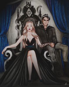 Feyre and Rhysand by MaraBarrow. ACOWAR. Sarah J Maas Sarah Maas, Feyre And Rhysand, School For Good And Evil, A Court Of Wings And Ruin, 얼굴 그리기, Sarah J Maas Books, Hades And Persephone, A Court Of Mist And Fury, Red Queen