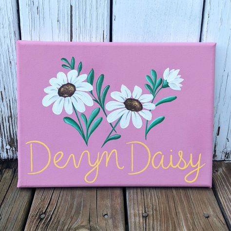 Painting Names On Canvas, Name Paintings On Canvas, Paintings For Mom, Nursery Name Art, Art Mini Toile, Hard Drawings, Name Paintings, Painting Nursery, Beach Art Painting