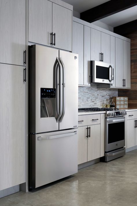 When decorating your kitchen, make sure all the appliances are up-to-date. Cabinet Depth Refrigerator, Counter Depth French Door Refrigerator, Top Appliances, Lg Appliances, Slide In Range, Counter Depth Refrigerator, French Door, Design Kitchen, French Door Refrigerator