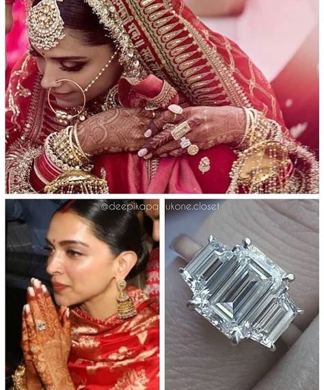 #deepveer engagement ring💍💍💍💍💎💎💎Most awaited picture of the year are out at the official accounts of Ranveer and Deepika 😙😙🤩🤩🤩 .… Ranveer And Deepika, Ranveer Deepika, Deepika Ranveer, Deepika Padukone Style, Engagement Rings Couple, Wedding Rings Photos, Celebrity Engagement Rings, Bollywood Wedding, Ranveer Singh