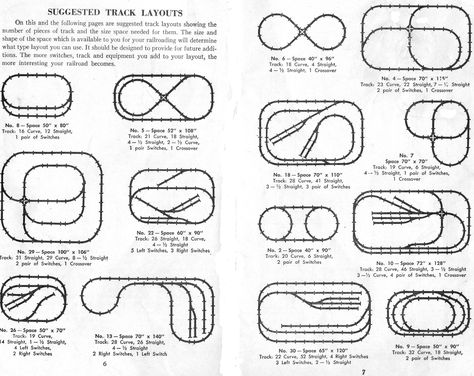 American Flyer Suggested Track Layouts Lego Train Tracks Layout, Lego Train Layout, Train Track Layout, Lego Bridge, Lego Track, Lionel Trains Layout, Lego City Train, Lego Train Tracks, Ho Train Layouts