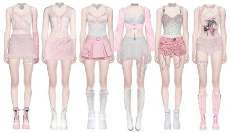 Dance Performance Outfits, Korean Fashion Kpop Inspired Outfits, Simple Casual Outfits, Kpop Concert Outfit, Korean Fashion Kpop, Preformance Outfits, Clothing Design Sketches, Teenager Outfits, Outfit Maker