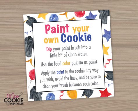 Cookie Business Packaging, Food Colors Palette, Cookie Decorating Kits, Cutout Cookies, Paint Cookies, Cookie Business, Graduation Cookies, Spring Cookies, Teachers Gifts