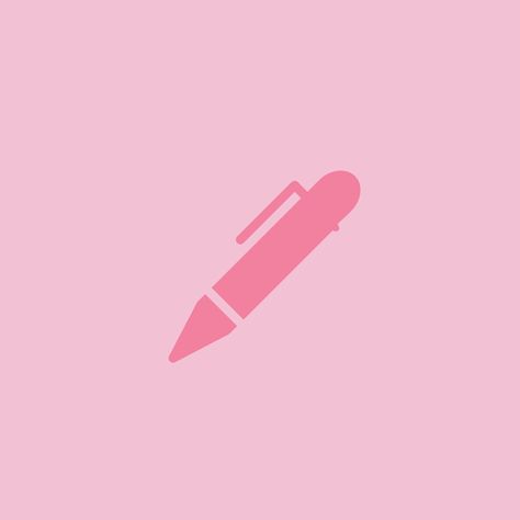 Pink Notebook Icon, Pink Homescreen, Pink Pen, Work Icon, Writing Icon, Pink Drawing, Ipad Ideas, Pen Icon, Youtube Ideas