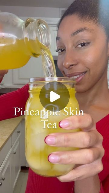 Pineapple Iced Tea Recipe, Pineapple Skin Tea, Ginger Tumeric, Pineapple Skin, Pineapple Detox, Skin Tea, Pineapple Water, Buzzfeed Tasty, Cooking Tutorials