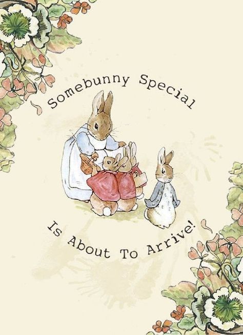 cutest invitation idea for a peter rabbit!   #peterrabbit #peterrabbitparty #babybunny #bunnyparty #bunny  #babyshowerideas #babyshowerthemes #themeparty #partythemes #partyideas #partyinvitations Beatrix Potter Nursery, Beatrix Potter Illustrations, Bunny Baby Shower Invites, Peter Rabbit Nursery, Peter Rabbit Party, Peter Rabbit And Friends, Rabbit Nursery, Bunny Baby Shower, Baby Shower Inspiration