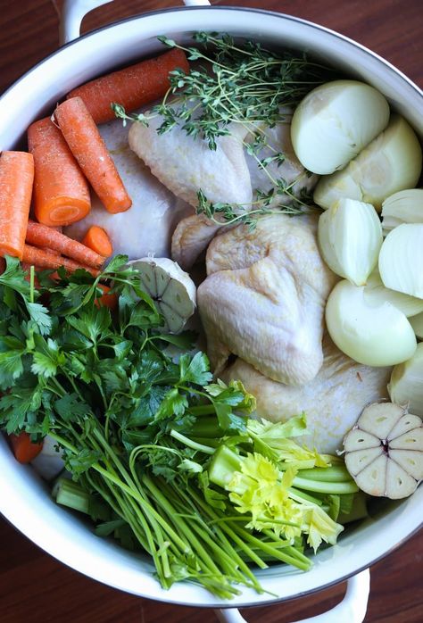 Homemade Chicken Stock is incredibly easy to make! The flavor my homemade stock recipe adds to chicken soup, pasta dishes, rice, and more is incredible. AND it's delicious all on its own with tons of health benefits that come from bone broth. You'll want to make a big batch of this and keep it in your freezer to enhance any meal! #cookiesandcups #homemadechickenstock #bonebroth #chickenstock #chickenbroth #chickensoup Easy Homemade Soup Recipes, Best Chicken Stock Recipe, Cozy Dinner Ideas, Homemade Soup Recipes, Easy Homemade Soups, Homemade Stock, Chicken Stock Recipe, Cookies And Cups, Stock Recipes