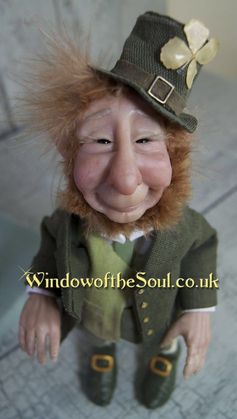 Irish Leprechaun, Soul Artists, Sculpted Doll, Fantasy Art Dolls, Fantasy Doll, Polymer Clay Dolls, Clay Dolls, Saint Patrick, St Pattys Day