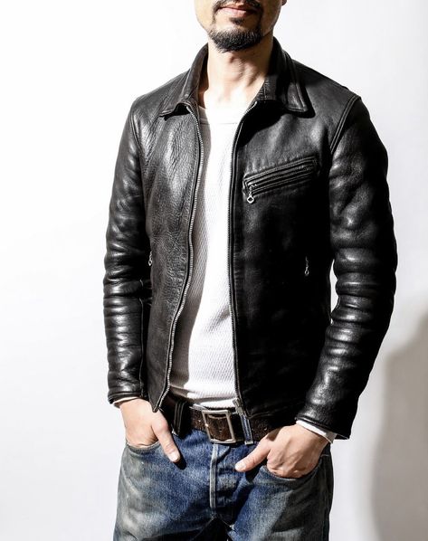 Leather Jacket Outfit Men, Distressed Leather Jacket, Casual Menswear, Black Leather Biker Jacket, Leather Jacket Style, Leather Jacket Outfits, Men's Leather Jacket, Leather Jacket Black, Leather Biker Jacket