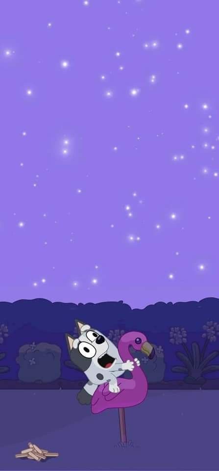 Bluey Cartoon Wallpaper Iphone Muffin, Bluey Muffin Flamingo, Muffin Wallpaper Bluey, Muffin Heeler Wallpaper, Bluey Cartoon Lockscreen, Bluey Sleepytime Wallpaper, Bluey Cartoon Aesthetic Wallpaper, Bluey Fan Art Wallpaper, Muffin From Bluey Wallpaper