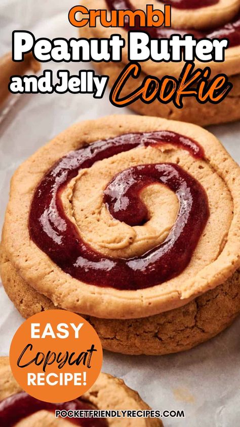 Crumbl Peanut Butter, Peanut Butter Jelly Recipes, Peanut Butter And Jelly Cookies, Peanut Butter Jelly Cookies, Peanut Butter Jelly Time, Jelly Cookies, Family Snacks, Summer Picnics, Peanut Butter Frosting