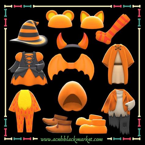 Halloween Acnh, Acnh Tips, Acnh Halloween, Acnh Items, Witch Dress, Acnh Ideas, V Games, Halloween Aesthetic, Qr Codes