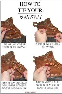 And learn how to tie your winter boots so you can slip them on and off with ease. | 21 Ways To Be A Better Adult In January Boating Outfit, Mode Chic, Bean Boots, Duck Boots, Crazy Shoes, Shoe Obsession, Up Girl, Mode Style, Boots Outfit