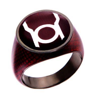 Red Lantern power ring. Enameled silver. Red Lantern Ring, Black Lantern Corps, Red Lantern Corps, Superhero Rings, Nerdy Jewelry, Lantern Rings, Red Lanterns, Lantern Corps, Red Snake