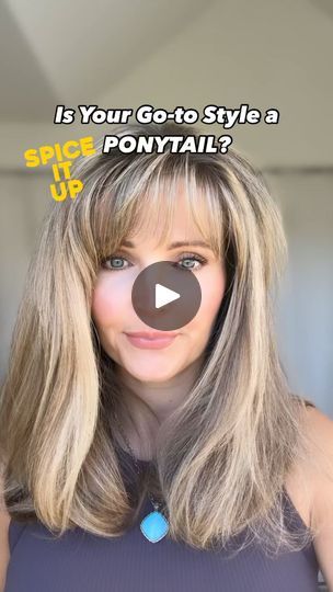 16K views · 199 reactions | If you love ponytails, try this little change to spice it up a bit❤️Follow me for more hairstyle tutorials!! #hairlooks #hairstyles #hairoftheday #hairlover  #hairaddict #hairworld #hairdresser #ponytail #ponytails #HairGoals #hairtrends #updo #updostyles #sleekhair #hairinspo #hairinfluencer #hairblog #hairstylesforwomen #hairtutorialvideo #hairtutorial #hairtutorials #hairvideo #haironfleek #summerhair #beauty #beautysalon | Melissa Miller-Simpson Ponytail Length Haircut, Bangs For Ponytails, Fringe Ponytail Hairstyles, Half High Ponytail, Layered Hair Ponytail, Ashy Blonde Hair, Melissa Miller, Bangs Ponytail, Perfect Ponytail