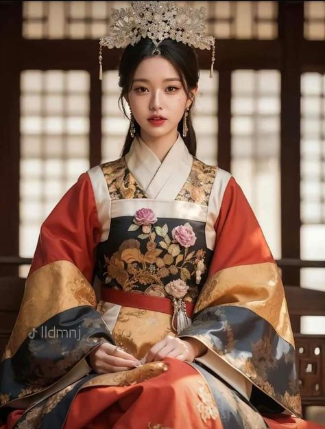 Hanbok Traditional Royal, Ivy Fashion, Chinese Fancy Dress, Dynasty Clothing, Hanbok Traditional, Female Samurai, Pretty Costume, Korean Traditional Dress, Art Outfits