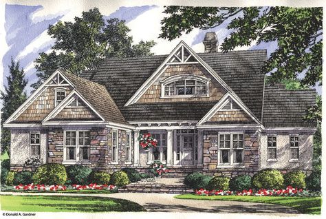 Bathroom Craftsman, Craftsman Floor Plans, Bedroom Plan, Basement House Plans, House Plans One Story, Craftsman Exterior, Country Craftsman, Basement House, Lake House Plans