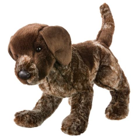 The Bass Pro Shops German Shorthaired Pointer Plush Stuffed Toy will delight the hearts of dog lovers. This cuddly stuffed dog from Bass Pro Shops features a breed-specific brown and white coat, and loveable face. He has a floppy body and big, soft ears, and is a huggable friend for quiet time, travel, or bedtime. The Bass Pro Shops German Shorthaired Pointer Plush Stuffed Toy is 16" from nose to tail and makes a great gift for kids. Collect all of the dog breeds for a whole pack of adorable stu German Pointer, Service Dogs Gear, Pointer Puppies, Quiet Play, Emotional Support Dog, Dog Stuffed Animal, German Shorthaired Pointer, Dog Gear, White Coat