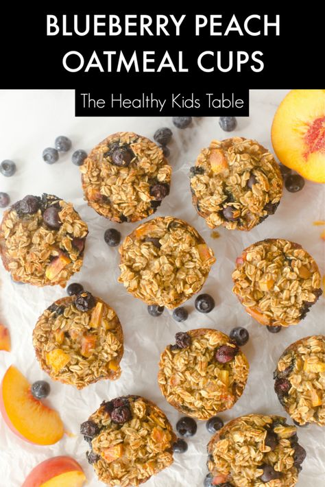 Peach Oat Muffins, Peaches And Blueberry Recipes, Peach Blueberry Oatmeal Bake, Peach Oatmeal Muffins, Healthy Peach Recipes, Peach Oatmeal, Brunch Foods, Peach Muffins, Eggs For Breakfast