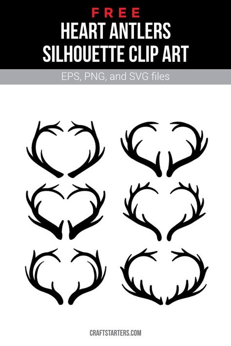 Silhouette Clip Art, Art Practice, Leather Pattern, Christmas Designs, Pyrography, Png Transparent, Free Svg, Antlers, Heart Design