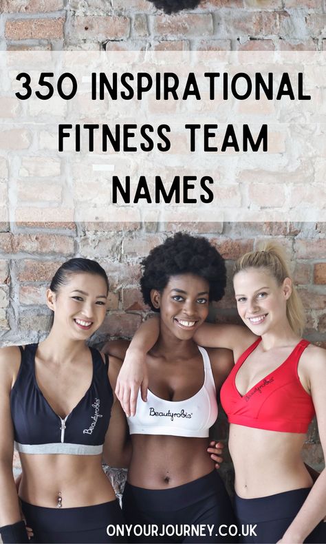 Workout Group Names Ideas, Fitness Group Names, Gym Names Creative, Pilates Name Ideas, Team Names Ideas Inspirational, Fitness Team Names, Gym Name Ideas, Group Names Funny, Fun Team Names