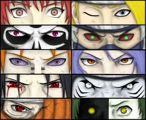 Akatsuki eyes inside their last battles battles... (Except for Zetsu and Obito) Akatsuki Eyes, Naruto Pics, Naruto Eyes, Naruto Painting, Naruto Sharingan, Mangekyou Sharingan, Eye Sketch, Naruto Cosplay, Naruto Shippuden Sasuke